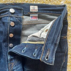 Selvedge Raw Denim Levi’s 501s made with White Oak American Cotton